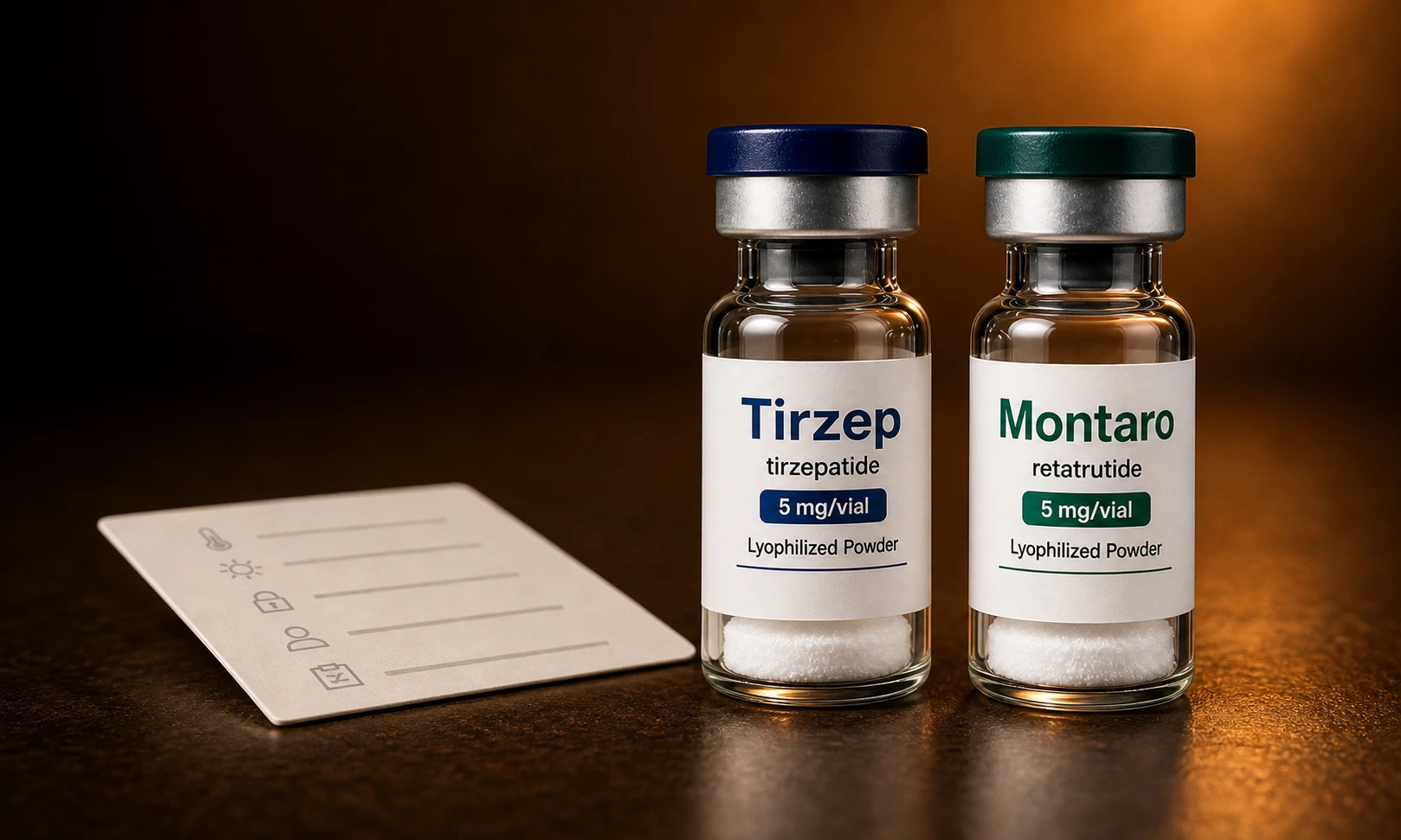 Lyophilized powder vials with a care-plan card